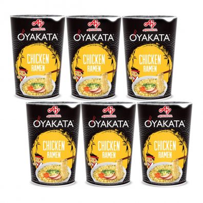 Oyakata Zupa instant o smaku kurczaka z makaronem w kubku Zestaw 6 x 63 g