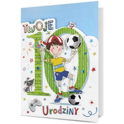 Karnet okazjonalny B6 z kopert� 10 Urodziny PAN DRAGON HM200-2858