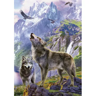 Puzzle 500 el. Wilki w g�rach Educa