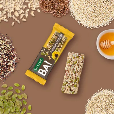 Bakalland Ba! Baton zboowy 5 ziaren z miodem 40 g