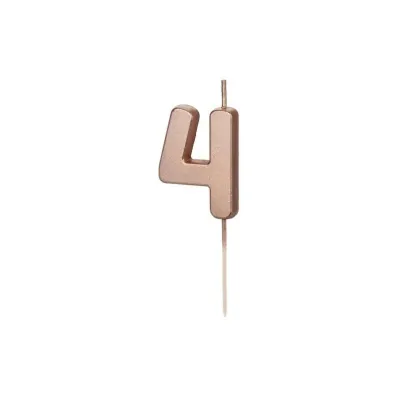 wieczka urodzinowa 4 rowe zoto 4.5cm