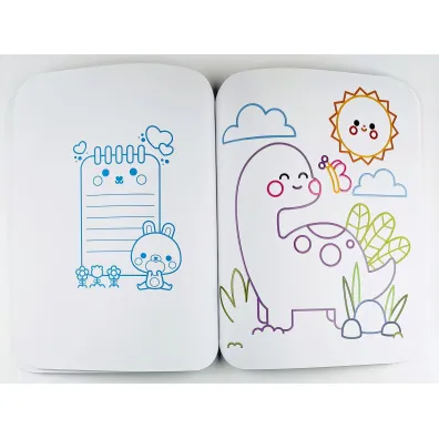 Kolorowanka Kawaii z grubym lakierowanym obrysem. Krokodyl