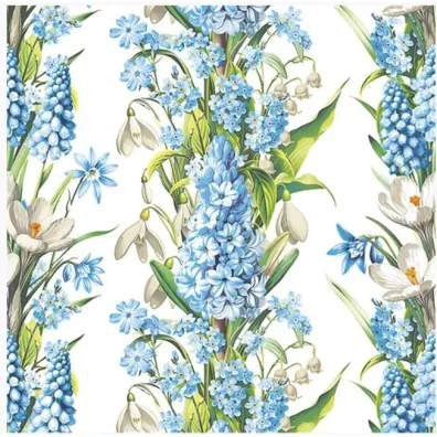 Serwetki DAISY Lunch SD 330x330 Kwiaty niebieskie 009401