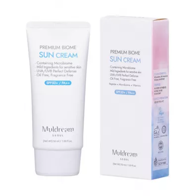 Muldream Przeciwsoneczny krem do twarzy Premium Biome SPF50+/PA++ 50 ml