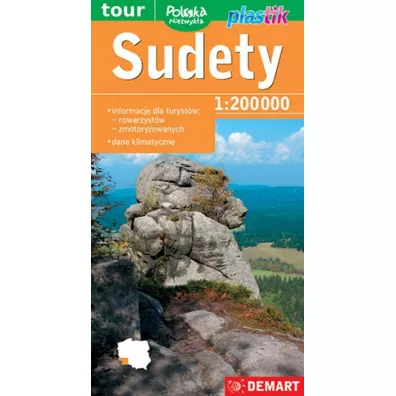 Sudety. Mapa turystyczna Plastik w skali 1:200 000