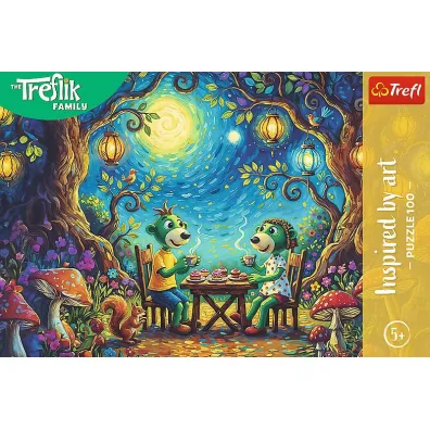 Puzzle Spotkanie w kawiarni 100 el. Inspired By Art Rodzina Treflik�w 16561