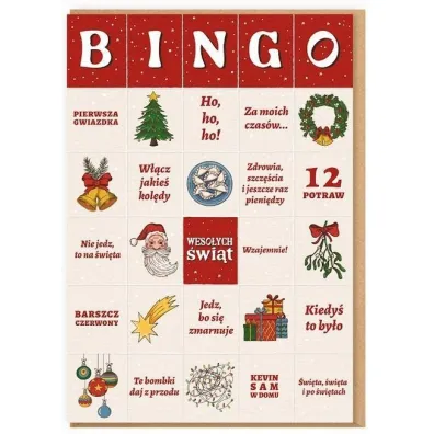 Nadwyraz.com Karnet Bo�e Narodzeie - BINGO �wi�teczne