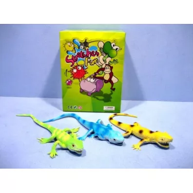 Jaszczurka gumowa z groszkiem 34cm mix3 A119-DB