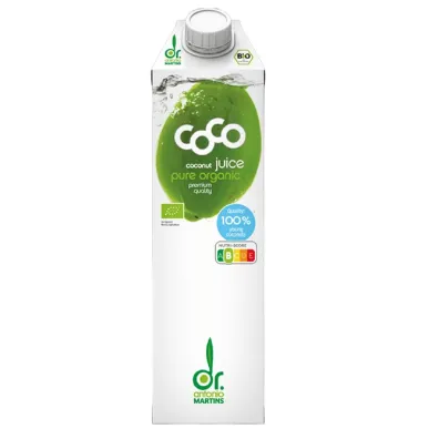 Coco Dr. Martins Woda kokosowa naturalna Zestaw 10 x 1 l Bio