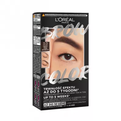 LOreal Paris L`OREAL_Brow Color zestaw do koloryzacji brwi 3.0 Dark Brunette
