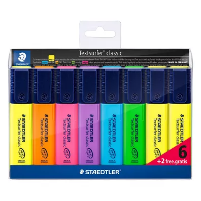 Staedtler Zakre�lacz Textsurfer classic 6+2 kolory w etui 6 kolor�w