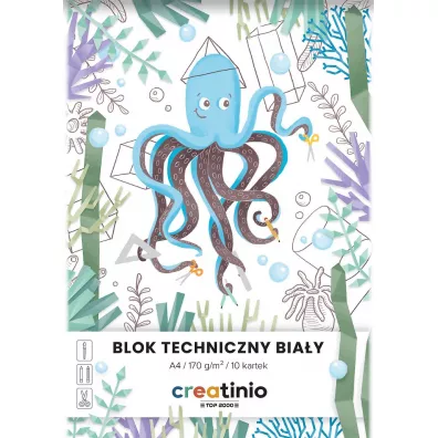 Top-2000 Blok techniczny Creatinio A4 bia�y G�adka 10 kartek