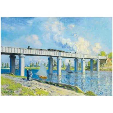 Puzzle 1000 el. Widok na most kolejowy w Argenteuil Bluebird Puzzle
