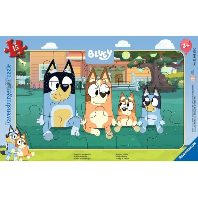 Puzzle 15 Bluey & Family Frame Ravensburger