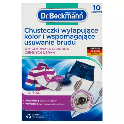 Dr. Beckmann Chusteczki wyapujce kolor i brud do ciemnych ubra 10 szt.