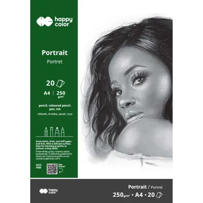 Blok Portret A4 250g.20ark. Happy Color