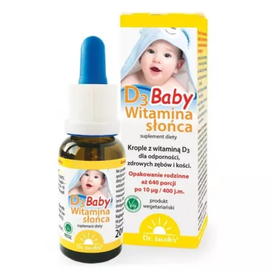 Dr Jacob`s Witamina D3 Baby Suplement diety 20 ml