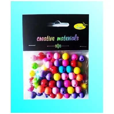Galeria Hobby Koraliki okr�g�e kolorowe 10mm, 40g