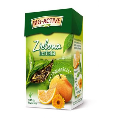 Herbata zielona liciasta z pomaracz