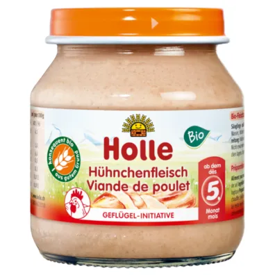 Holle Mi�so kurczaka bezglutenowe od 5 miesi�ca (s�oik) 125 g Bio