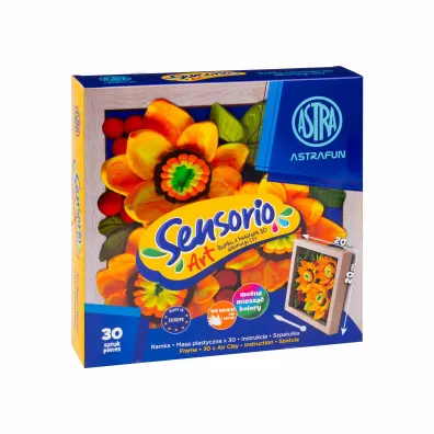 Zestaw lekkiej masy plastycznej Sensorio Art z ramk� Astrafun S�oneczniki - 30 kol.