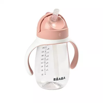 Beaba Butelka-kubek niekapek tritanowa ze somk Old pink 300 ml