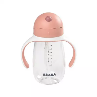 Beaba Butelka-kubek niekapek tritanowa ze somk Old pink 300 ml