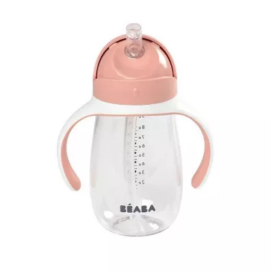 Beaba Butelka-kubek niekapek tritanowa ze somk Old pink 300 ml