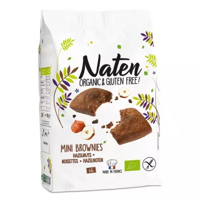 Naten Ciastka brownies z czekolad� i orzechami laskowymi bezglutenowe 170 g Bio
