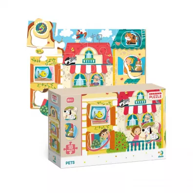 Puzzle 18 el. Sorter. Zwierz�ta domowe Dodo