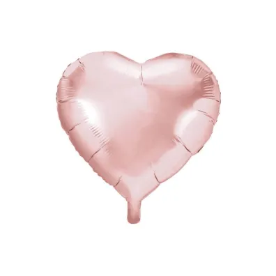 PartyDeco Balon foliowy Serce r�owe z�oto 45cm