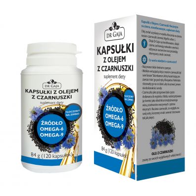 Dr Gaja Kapsułki z Olejem z Czarnuszki 500 mg Suplement diety 120 kaps.