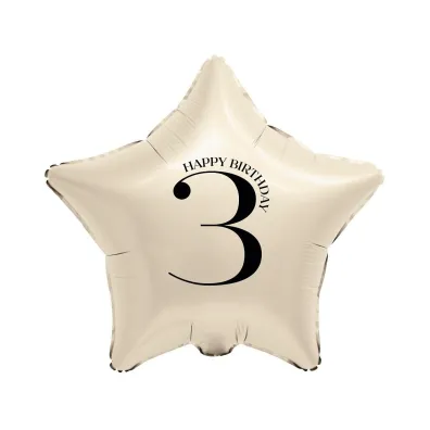Godan BALON FOL GWIAZDA 3 KREM 44CM GO B/C