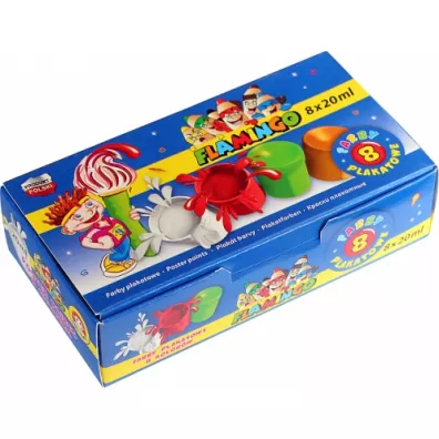 Titanum Farby plakatowe Flamingo 8 x 20 ml