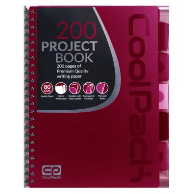 CoolPack Ko�obrulion B5 Red kratka 100 kartek