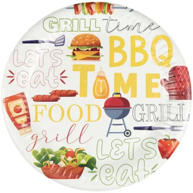 Arpex Talerze papierowe Grill Time 8 szt.