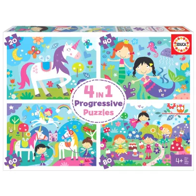 Puzzle 4w1 Bajkowy wiat Educa