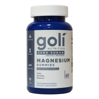Goli Nutrition Zero Sugar Magnesium - Magnez - �elki bez dodatku cukru Suplement diety 60 szt.