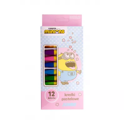 Beniamin Kredki pastelowe Jumbo Minionki 12 szt.
