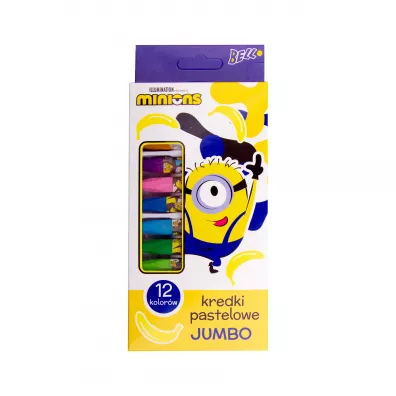 Beniamin Kredki pastelowe Jumbo Minionki 12 szt.