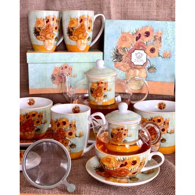 Duo Sp. z o.o. Kubek z zaparzaczem Van Gogh Sunflowers 430 ml