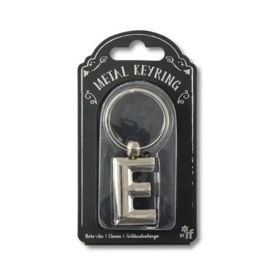 If Silver Letter Keyring - brelok do kluczy litera E