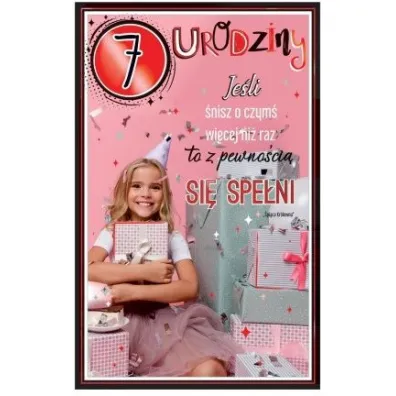 AbCard Kartka okoliczno�ciowa Urodziny 7 dziewczynka
