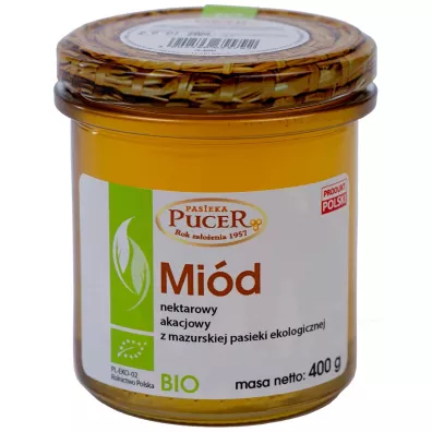 Pasieka Pucer Mi�d nektarowy akacjowy 400 g Bio