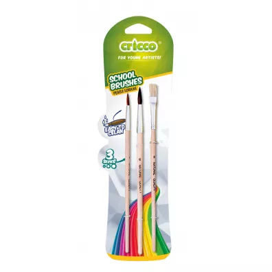 Cricco P�dzelki szkolne drewniane 3 szt.