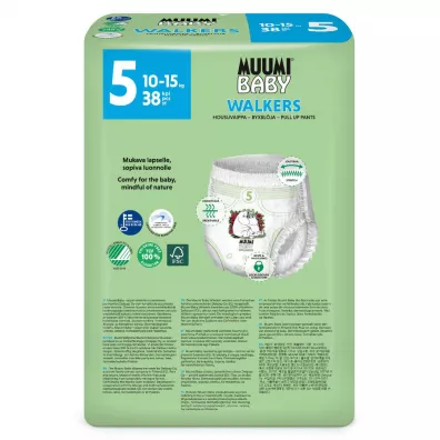Muumi Baby Pieluchomajtki ekologiczne 5 (10-15 kg) 38 szt.