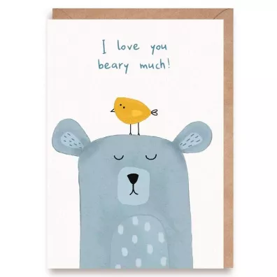 Cardie Walentynka I love you beary much + eko koperta