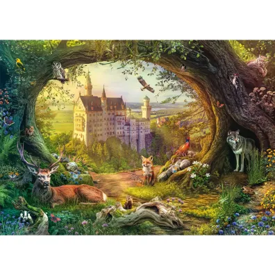 Puzzle PQ 1000 el. Bajkowy zamek i magiczny las Schmidt