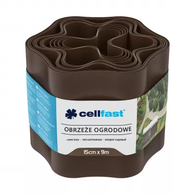 Cellfast Obrzee ogrodowe brzowe 15 cm x 9 m