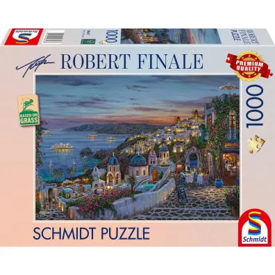 Puzzle 1000 Zach�d s�o�ca na Santorini/Grecja Schmidt